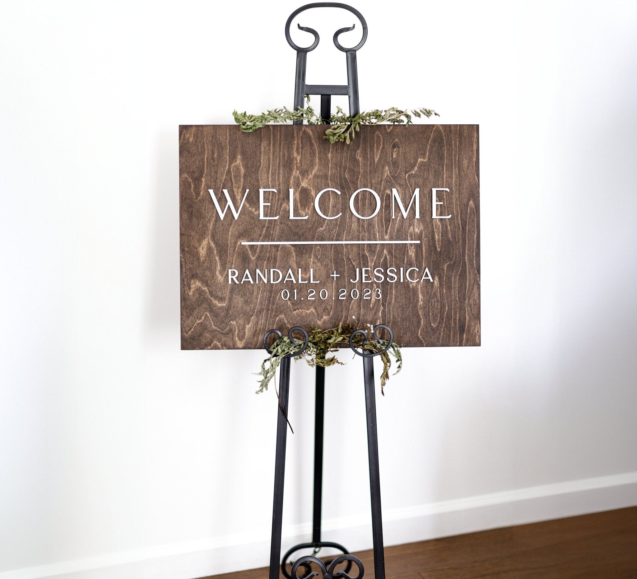 3D Minimalist wedding signage, Rustic Wedding Welcome Sign, Personalized Wood Wedding Sign, Raised Letters Wedding Name Board - Small Town Timbers