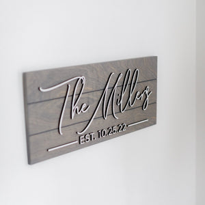 3D Wedding Gift Name Sign, Gifts For The Couple, Anniversary Gift, Personalized Engagement Sign Gift, Custom Gift for Her, Pallet Name Sign - Small Town Timbers