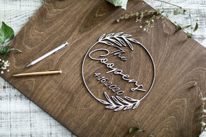 3D Wedding Guest Book Alternative - Rustic Guest book - Wooden Geometric circle Wreath Guest Book Sign - Unique Wood Guestbook -Wreath Sign - Small Town Timbers