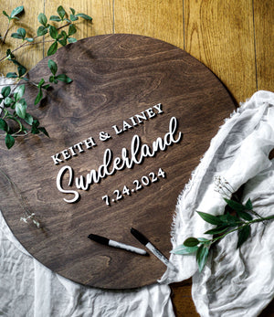 KEITH & LAINEY WEDDING GUEST BOOK SIGN - Small Town Timbers