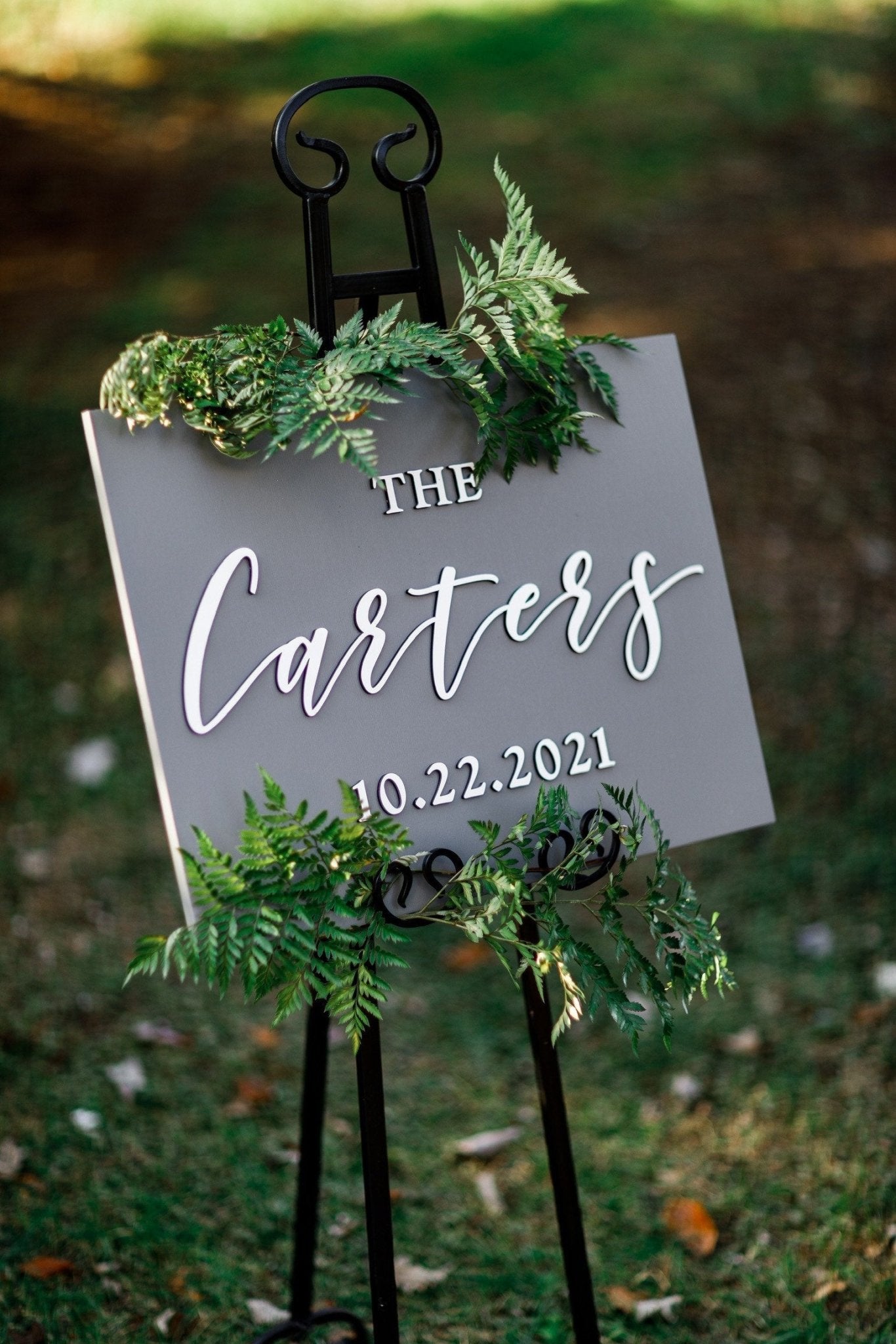 Painted 3D Wedding Welcome Sign - Custom Wood Wedding Sign - Welcome to Our Forever Sign - Dark Grey Sign - Wedding Signage - Welcome Board - Small Town Timbers