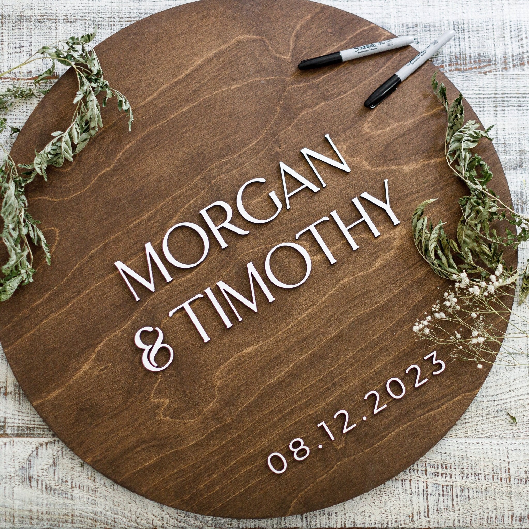 Wedding Guest Book Alternative, Rustic Guest Book, Circle Wood 3D Guest Book Sign, Unique Wood Guestbook, Round Wedding Signage, Sign in - Small Town Timbers